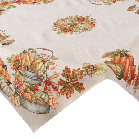 Obrus gobelinowy szerokość: 100 cm, długość: 100 cm, kolor: naturalny