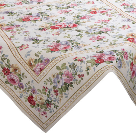 Obrus gobelinowy szerokość: 100 cm, długość: 100 cm, kolor: naturalny