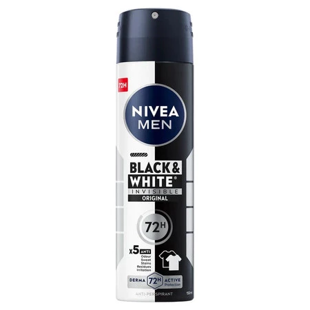 Men Black&White Invisible Original antyperspirant spray 150ml
