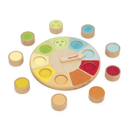 Janod Gra pamięciowa memory sensoryczne dotykowe Koło Sensoriel 2+
