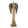 Świąteczna figurka dekoracyjna Anioł wym.: 19 x 8 x 42 cm, kolor: jasnobrązowy,