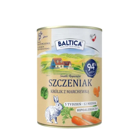 Baltica Smaki Regionów Królik z Marchewką - karma mokra dla psa szczeniaka - 400g