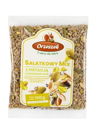 Orzeszek Sałatkowy Mix Z Pistacjami I Nasionami Chia 100g