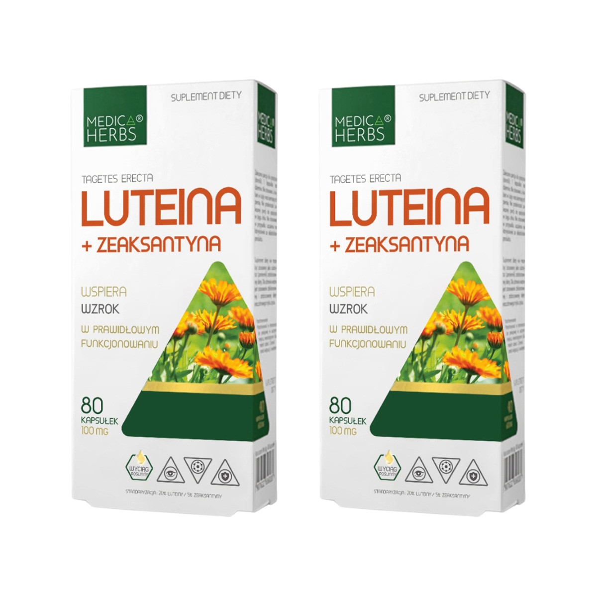 Zestaw 2x MEDICA HERBS Luteina + Zeaksantyna 80 kaps. - Nabea.pl