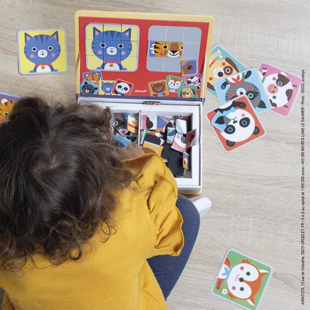 Janod Magnetyczna układanka Puzzle zwierzątka Magnetibook