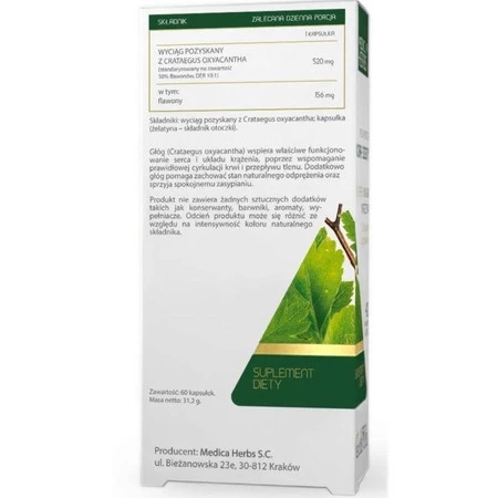 Medica Herbs Głóg Forte 60 k