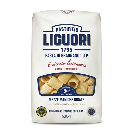 Zestaw 2x Makaron Liguori IGP Mezze Maniche Rigate 500g