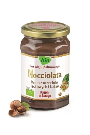RIGONI DI ASIAGO (NOCCIOLATA) KREM Z ORZECHÓW LASKOWYCH I KAKAO BEZGLUTENOWY BIO 650 g