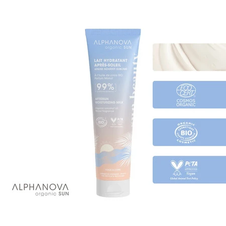 Alphanova Sun Beauty, Bio Nawilżające mleczko po opalaniu, 150 ml