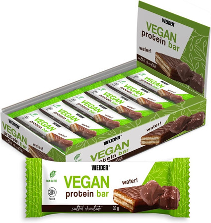 Weider Vegan Protein Bar Baton proteinowy 12 szt x 35g smak słony czekolada