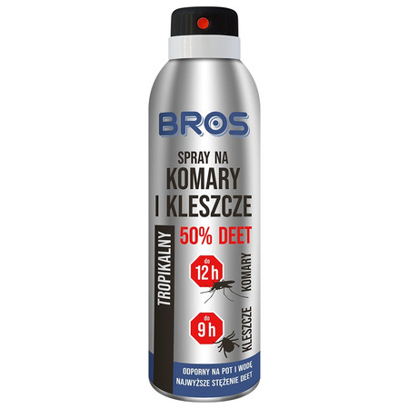 BROS Spray na komary i kleszcze 50% DEET 90ml