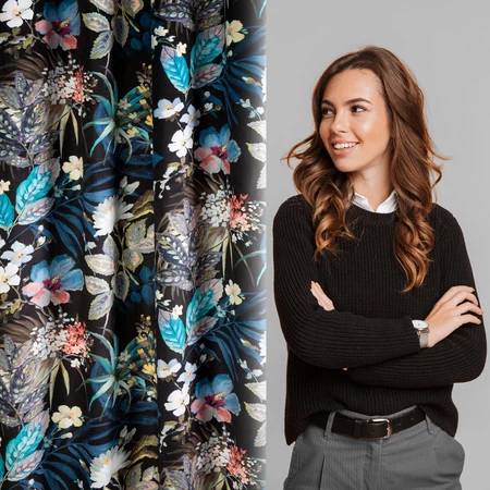 ZASŁONA GOTOWA ALANI 140 X 270 CM CZARNY