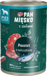 PAN MIĘSKO z Ziołami Pasztet z Tuńczykem dla psa 400g