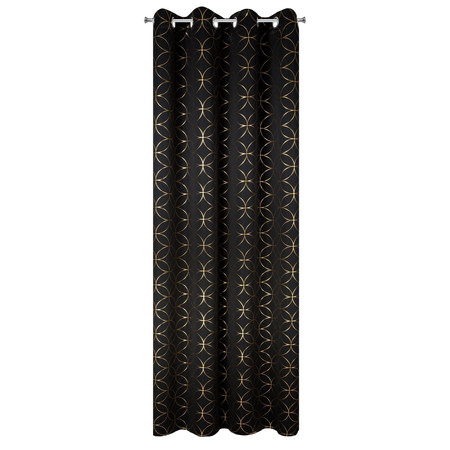 ZASŁONA GOTOWA ABELLA 135 X 250 CM CZARNY