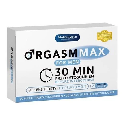 Orgasm Max For Men suplement diety na szybką i długą erekcję 2 kapsułki