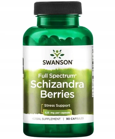 Swanson − Schizandra, cytryniec chiński 525 mg − 90 kaps.