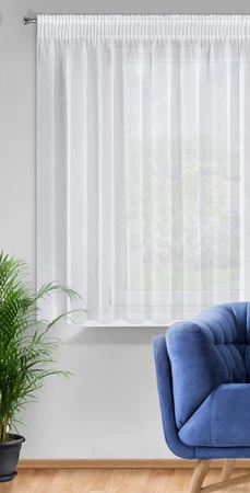 FIRANA GOTOWA ELPIDIA NA TAŚMIE 350 X 150 CM BIAŁY