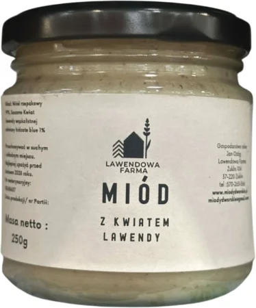 Miody Dworskie Miód z kwiatem lawendy 250g