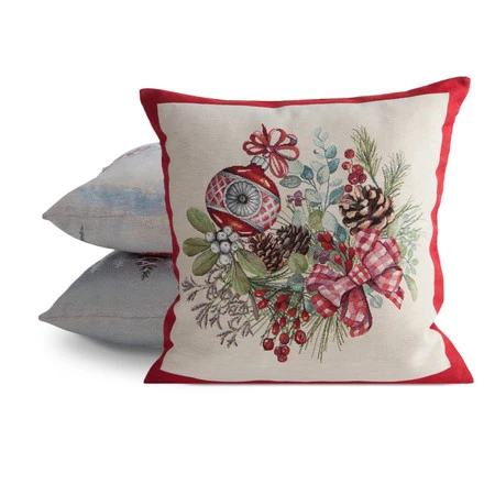 Poszewka świąteczna gobelinowa 45x45 cm – Girlanda