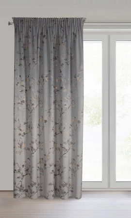 ZASŁONA GOTOWA SELENA NA TAŚMIE 140 X 270 CM SREBRNY