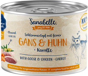 BOSCH Sanabelle Gans / Huhn Gęś Kurczak Marchew 180g