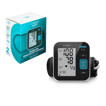 VITAMMY Next 5 BASIC Ciśnieniomierz z wykrywaniem arytmii i możliwością zasilania USB
