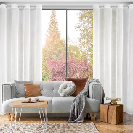 FIRANA GOTOWA LUCY 140 X 250 CM BIAŁY
