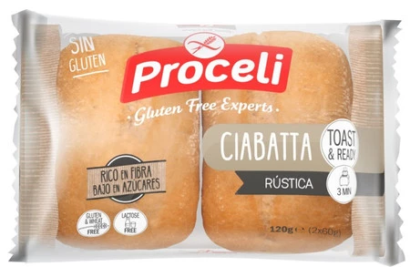 PROCELI Ciabatta bułki do zapiekania bezglutenowe 120 g