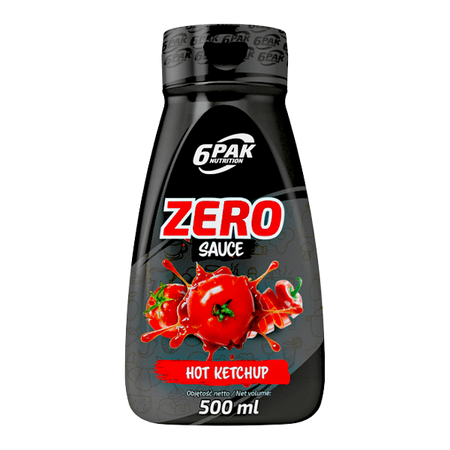 6PAK SAUCE ZERO HOT KETCHUP ostry ketchup 500ml