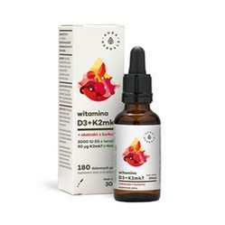 Aura herbals - D3 + K2 MK7 + kurkuma w kroplach 30 ml