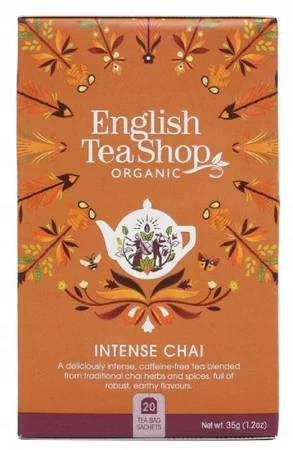 English Tea Shop Intense Chai herbata ziołowa z cynamonem 20 saszetek Bio