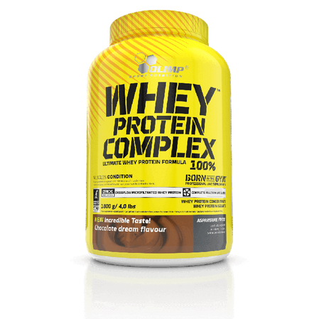 Olimp Whey Protein Complex 100% odżywka białkowa izolat i koncentrat 1,8 kg smak czekolada