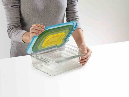 JJ - Zestaw 4 szklanych pojemników Nest™ Glass, mu