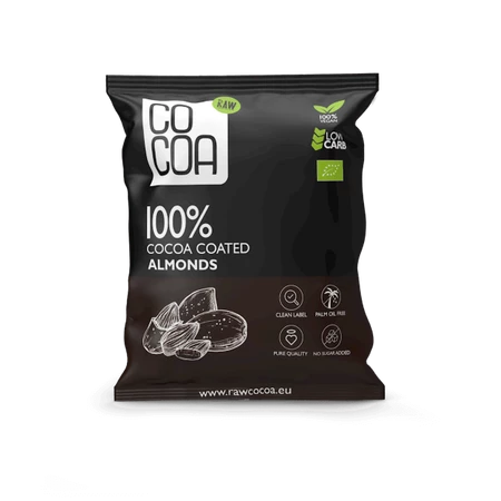 MIGDAŁY W KAKAO BEZ DODATKU CUKRU BIO 70 g - COCOA
