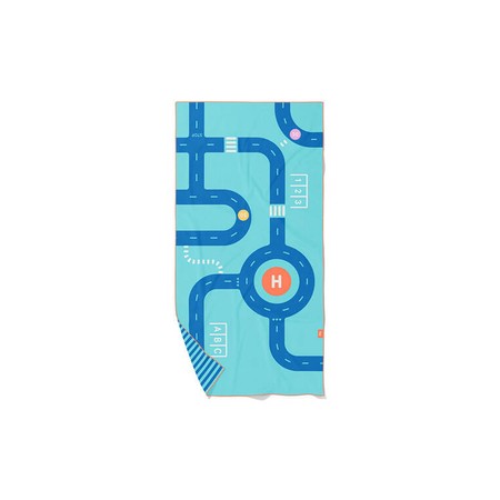 QUUT Dwustronny ręcznik plażowy PlayTowels M (140 x 70cm) Road