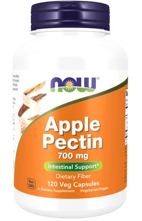 NOW FOODS Apple pectin - Pektyna jabłkowa 700 mg (120 kaps.)