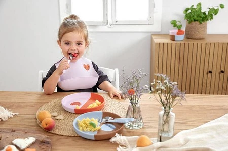 Lassig Talerzyk silikonowy dla dzieci Happy Rascals Heart lavender