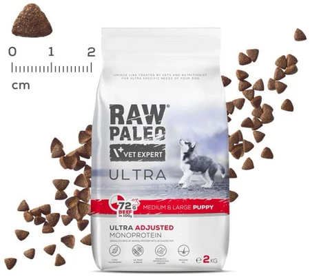 Vet Expert RAW PALEO Medium Large Puppy Ultra Beef 2kg