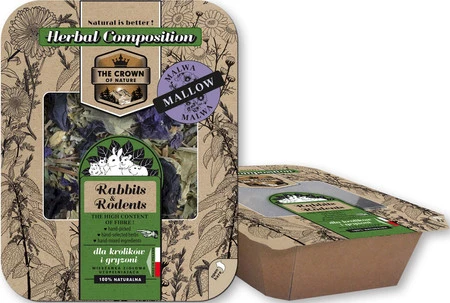 KORONA NATURY Paśnik ziołowy z Malwą dla Szynszyli 70g