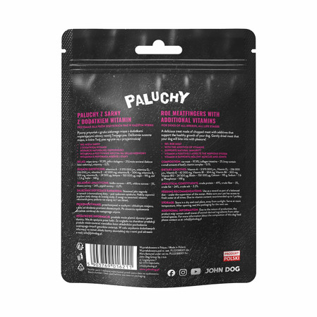 John Dog Paluch Premium Sarna Z Dodatkiem Witamin - przysmak dla psa - 7szt.