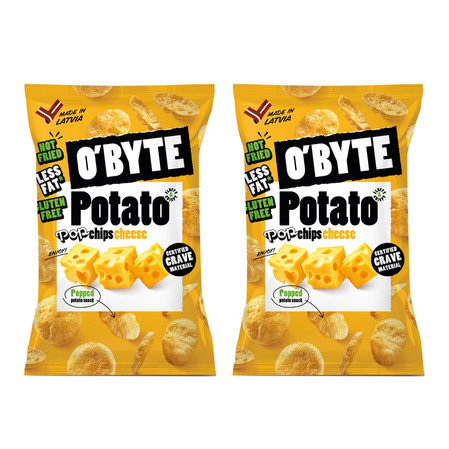 Zestaw: 2x O'BYTE Chipsy ziemniaczane o smaku sera 90 g