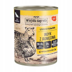 Wiejska Zagrod Indyk z jagnięciną - Karma mokra dla psa - 800g