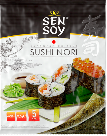SEN SOY Algi Nori Prażone do Sushi 5 szt. 12,5 g