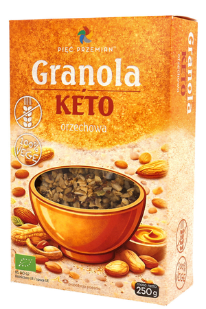 Pięć Przemian Granola KETO orzechowa bezglutenowa BIO 250 g