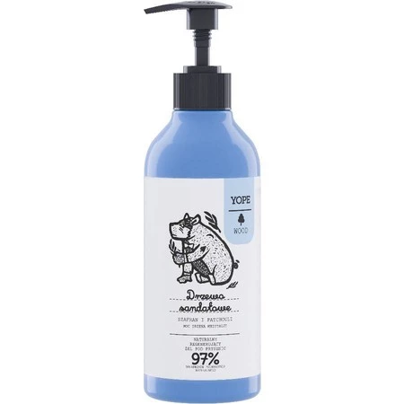 Yope Wood Żel pod prysznic Drzewo Sandałowe, Szafran, Patchouli 400ml