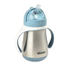 BEABA Bidon niekapek ze słomką termiczny 250 ml Windy Blue