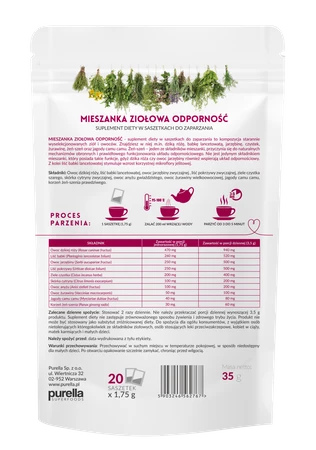 Purella Superfoods Superherbs Mieszanka ziół do zaparzania Odporność 35g