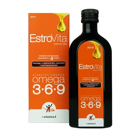 EstroVita Classic Omega 3-6-9 z Witaminą E - 250 ml