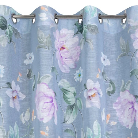 ZASŁONA GOTOWA FLORA 140 X 250 CM POPIELATY