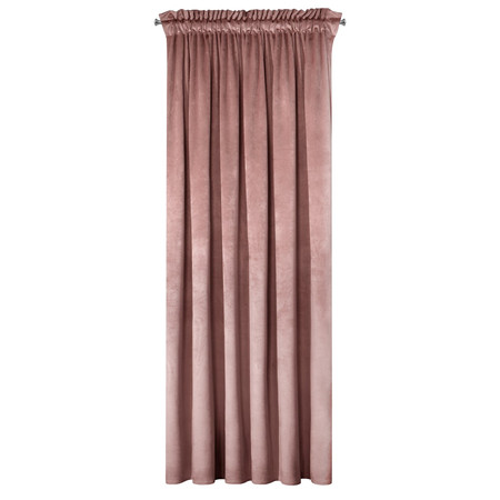 ZASŁONA GOTOWA D91 ROSA NA TAŚMIE 135 X 300 CM CIEMNORÓŻOWY